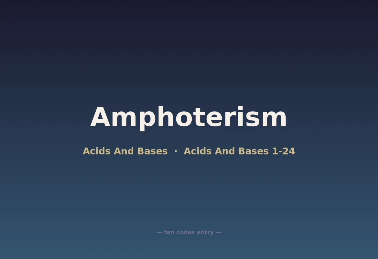 Amphoterism