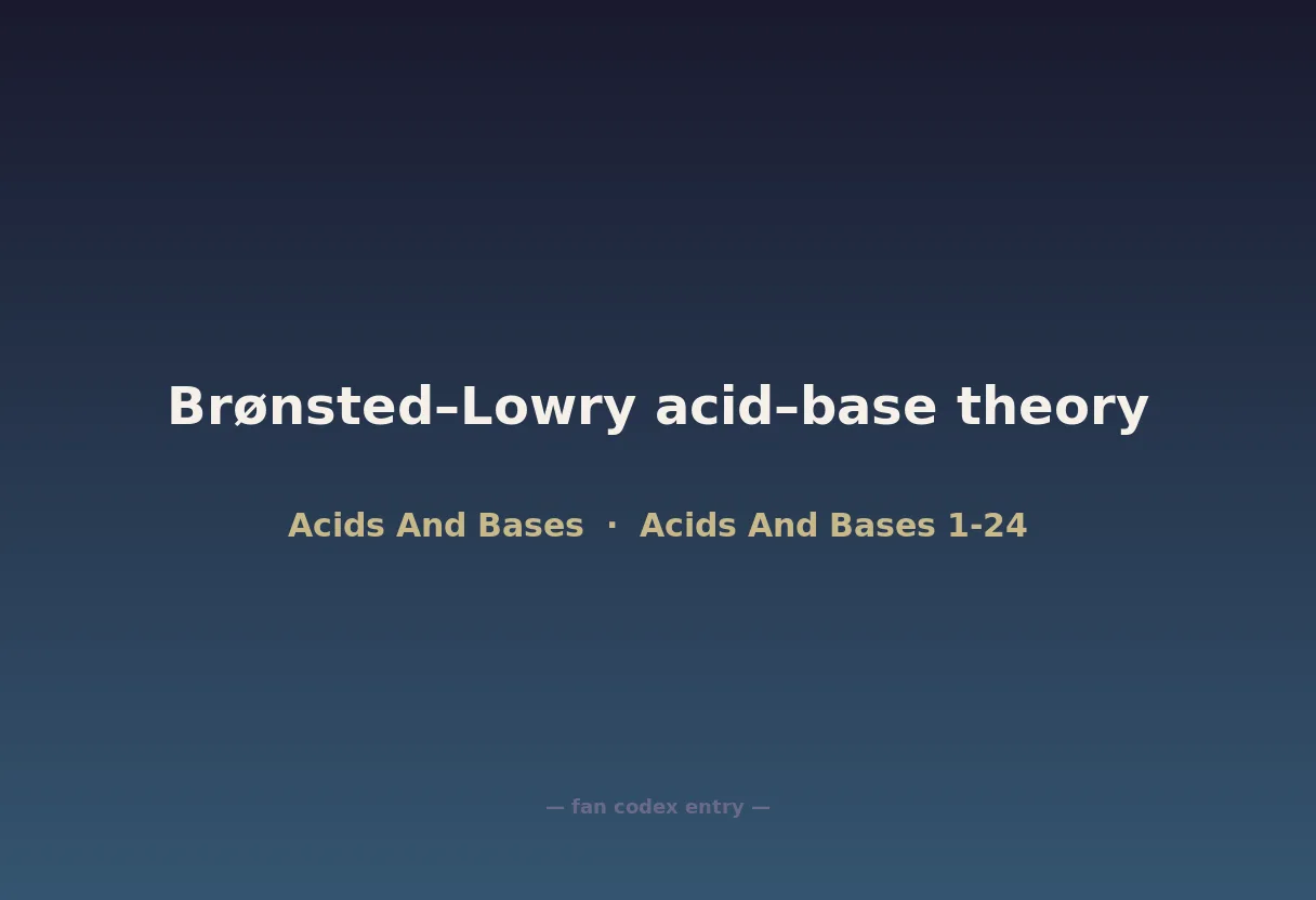 Brønsted–Lowry acid–base theory