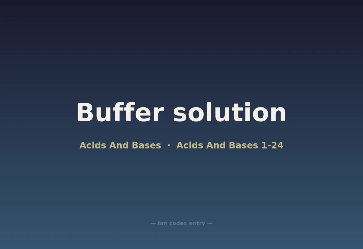 Buffer solution