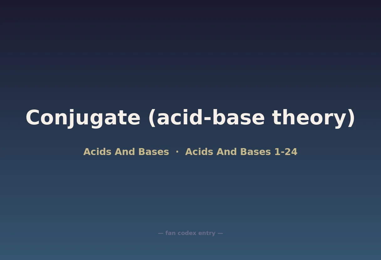 Conjugate (acid-base theory)