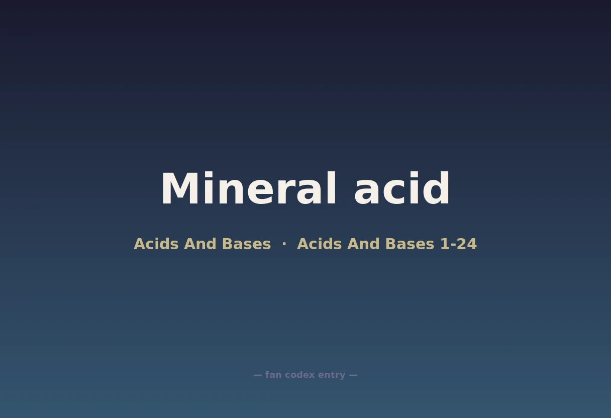 Mineral acid