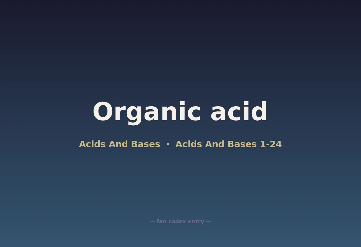Organic acid