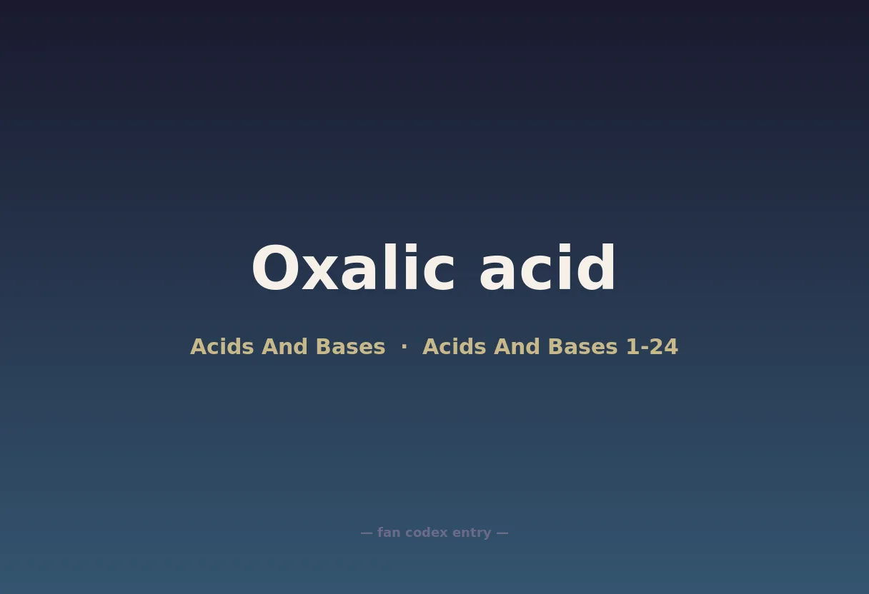 Oxalic acid